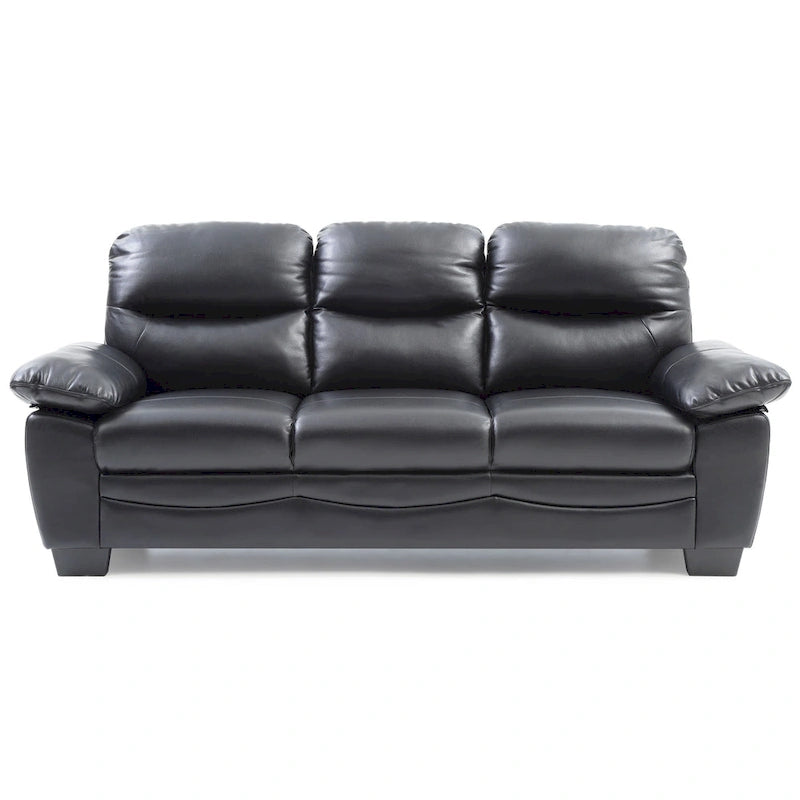 Divano 3 posti in similpelle – Grigio / Nero / Marrone scuro / Perla