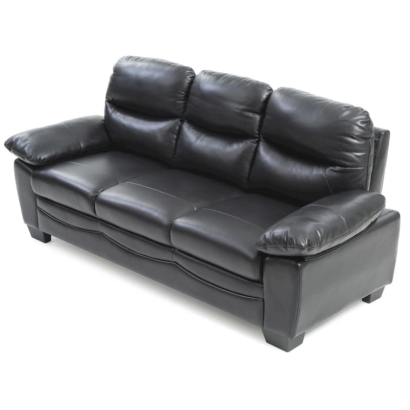 Divano 3 posti in similpelle – Grigio / Nero / Marrone scuro / Perla