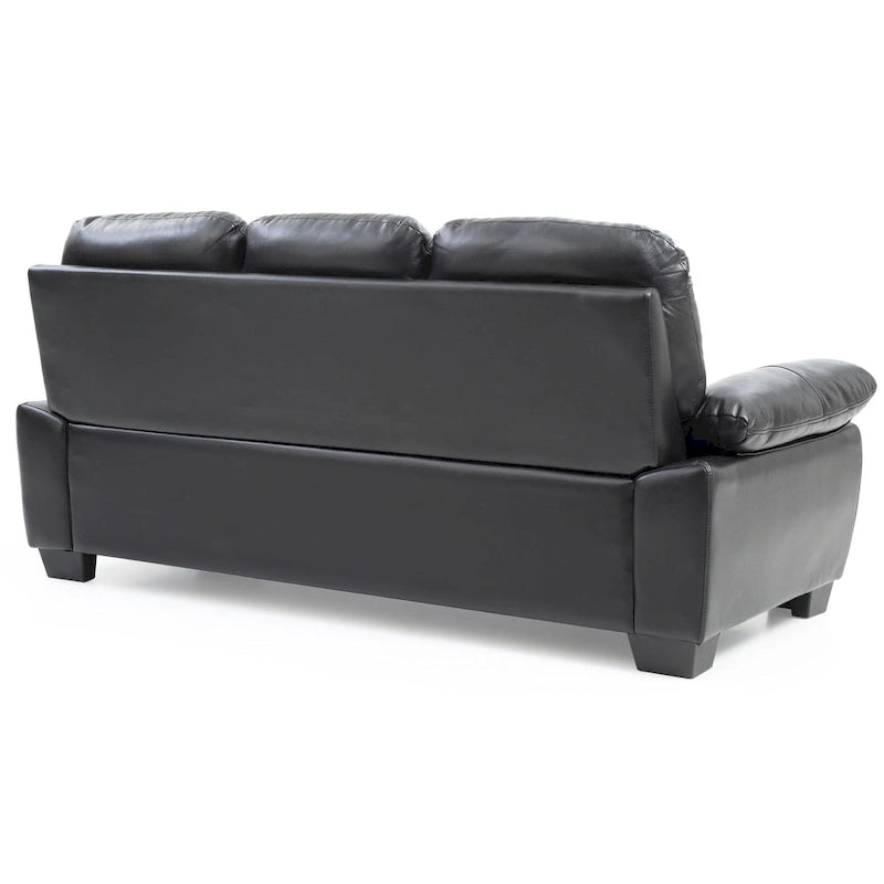 Divano 3 posti in similpelle – Grigio / Nero / Marrone scuro / Perla