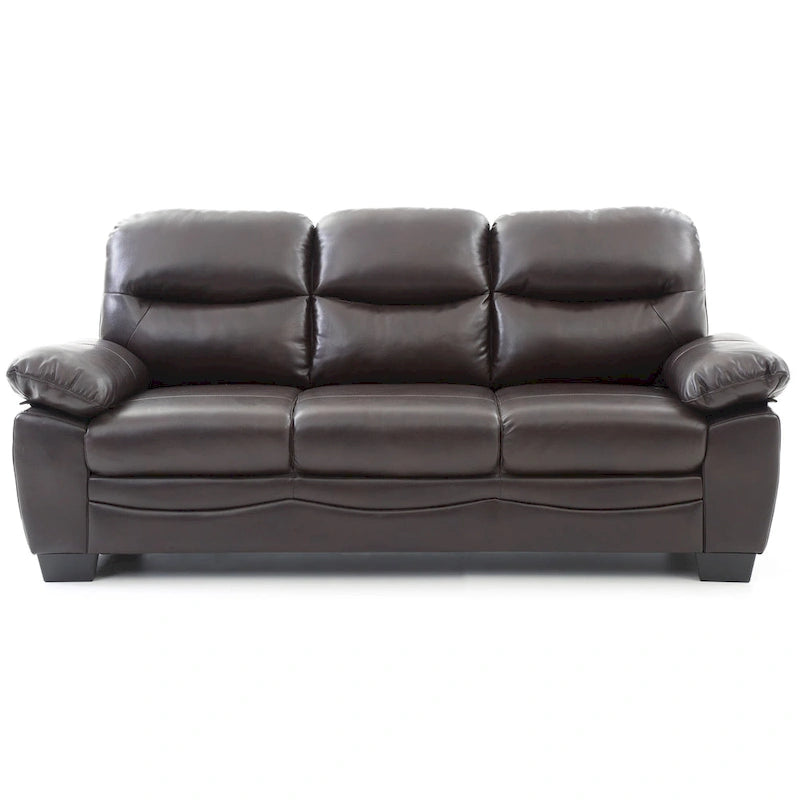 Divano 3 posti in similpelle – Grigio / Nero / Marrone scuro / Perla
