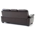 Divano 3 posti in similpelle – Grigio / Nero / Marrone scuro / Perla