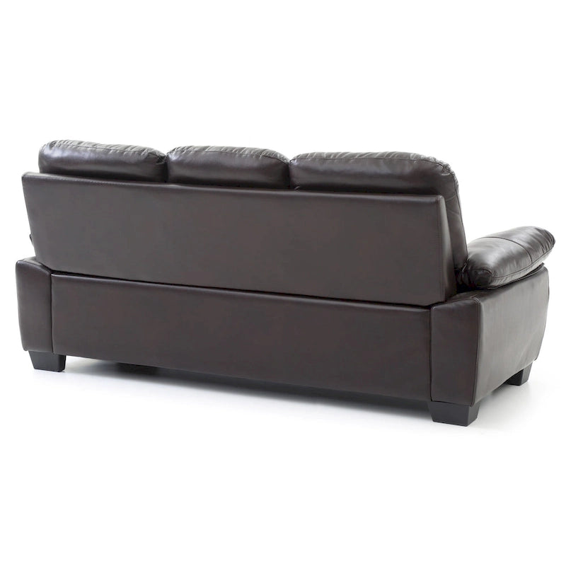 Divano 3 posti in similpelle – Grigio / Nero / Marrone scuro / Perla