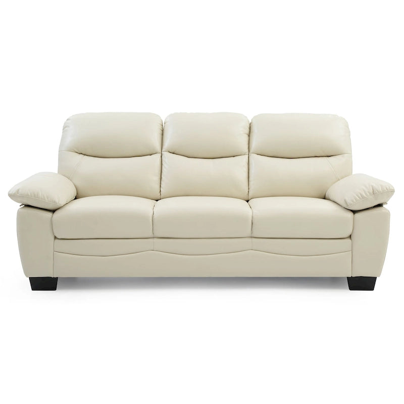Divano 3 posti in similpelle – Grigio / Nero / Marrone scuro / Perla