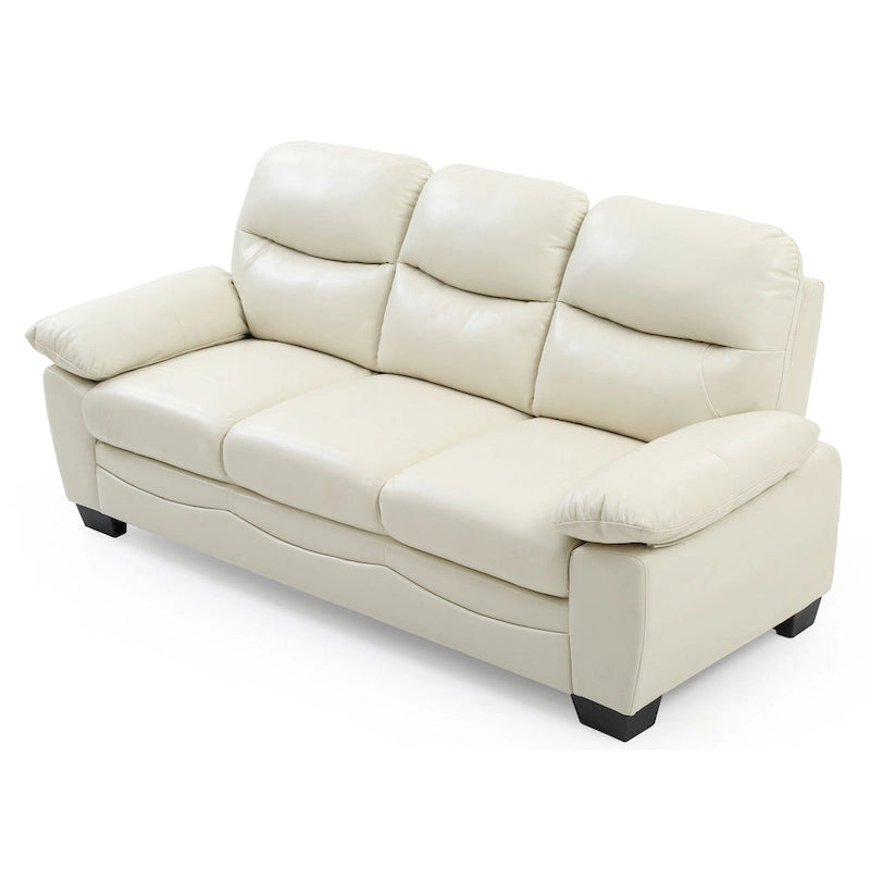Divano 3 posti in similpelle – Grigio / Nero / Marrone scuro / Perla