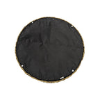 Pouf/Tavolino rotondo 1 posto in abaca intrecciata a mano, marrone e marrone chiaro
