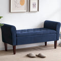 Panca contenitore in tessuto blu scuro/grigio/beige/marrone/beige-rosato, 2-3 posti a sedere