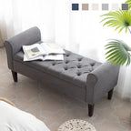 Panca contenitore in tessuto blu scuro/grigio/beige/marrone/beige-rosato, 2-3 posti a sedere