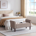 Panca contenitore in tessuto blu scuro/grigio/beige/marrone/beige-rosato, 2-3 posti a sedere