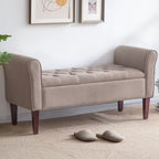 Panca contenitore in tessuto blu scuro/grigio/beige/marrone/beige-rosato, 2-3 posti a sedere