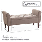 Panca contenitore in tessuto blu scuro/grigio/beige/marrone/beige-rosato, 2-3 posti a sedere