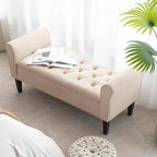 Panca contenitore in tessuto blu scuro/grigio/beige/marrone/beige-rosato, 2-3 posti a sedere