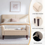 Panca contenitore in tessuto blu scuro/grigio/beige/marrone/beige-rosato, 2-3 posti a sedere