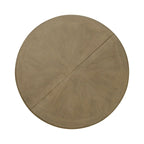 Tavolo da pranzo rotondo con piedistallo in bianco antico/bisquit anticato con prolunga da 45,7 cm, 4-6 posti