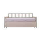 Letto a una piazza in legno vintage con letto estraibile – Quercia chiara / Nero / Noce / Bianco / Grigio antico, 2 posti letto