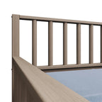 Letto a una piazza in legno vintage con letto estraibile – Quercia chiara / Nero / Noce / Bianco / Grigio antico, 2 posti letto