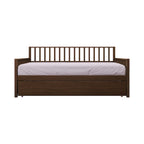 Letto a una piazza in legno vintage con letto estraibile – Quercia chiara / Nero / Noce / Bianco / Grigio antico, 2 posti letto