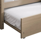 Letto a una piazza in legno vintage con letto estraibile – Quercia chiara / Nero / Noce / Bianco / Grigio antico, 2 posti letto