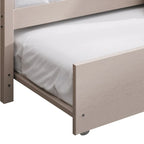 Letto a una piazza in legno vintage con letto estraibile – Quercia chiara / Nero / Noce / Bianco / Grigio antico, 2 posti letto