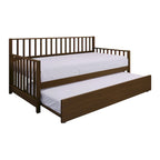 Letto a una piazza in legno vintage con letto estraibile – Quercia chiara / Nero / Noce / Bianco / Grigio antico, 2 posti letto