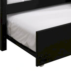 Letto a una piazza in legno vintage con letto estraibile – Quercia chiara / Nero / Noce / Bianco / Grigio antico, 2 posti letto