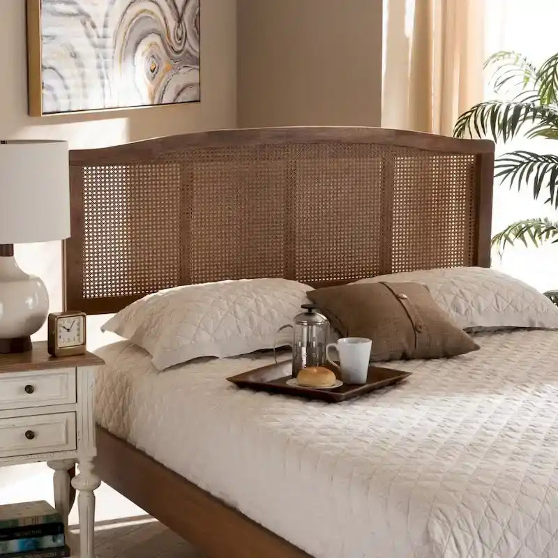 Testiera in rattan Ash Walnut - Completa/Queen/King
