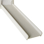 Letto a soppalco basso per bambini (letto gemello) con scivolo, scaletta e lavagna - Bianco/Nero/Grigio