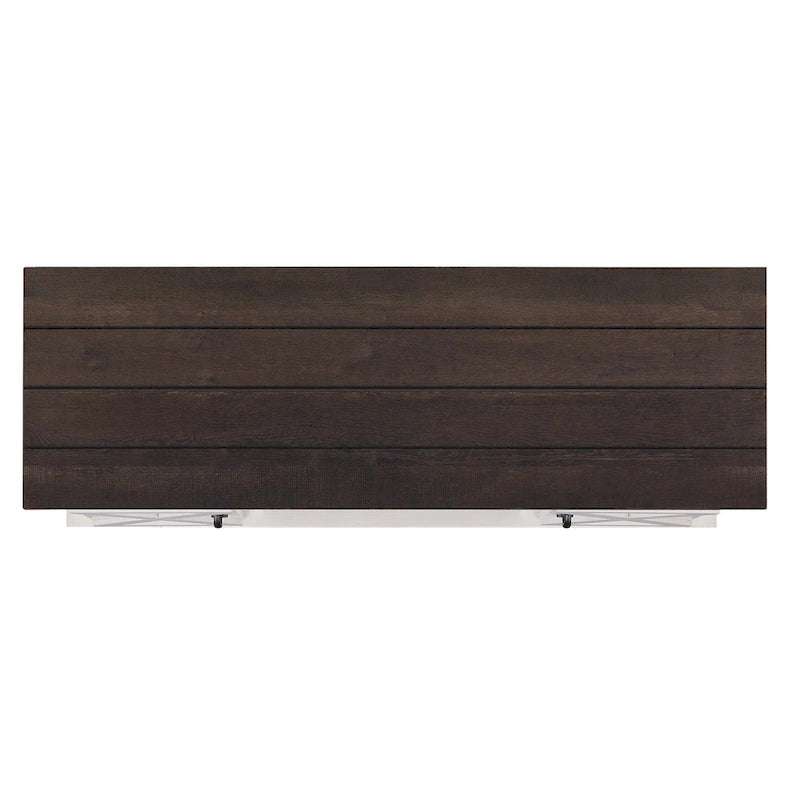 Mobile TV da fattoria con camino elettrico, colore bianco/legno invecchiato, adatto a TV fino a 55"