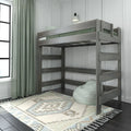 Letto a soppalco alto singolo – Driftwood / Barnwood Brown, Legno, 1 persona