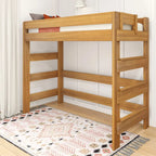 Letto a soppalco alto singolo – Driftwood / Barnwood Brown, Legno, 1 persona