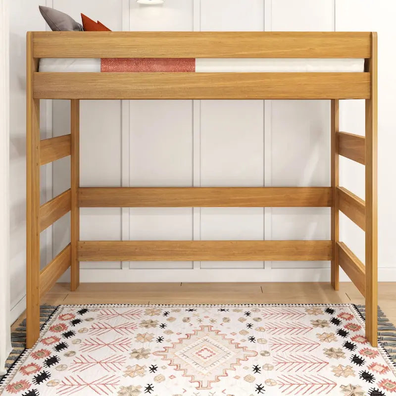 Letto a soppalco alto singolo – Driftwood / Barnwood Brown, Legno, 1 persona