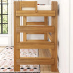 Letto a soppalco alto singolo – Driftwood / Barnwood Brown, Legno, 1 persona