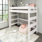 Letto a soppalco alto singolo – Driftwood / Barnwood Brown, Legno, 1 persona