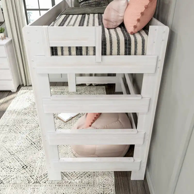 Letto a soppalco alto singolo – Driftwood / Barnwood Brown, Legno, 1 persona