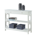 Nero / Espresso / Grigio / Bianco – Tavolo Consolle Geometrico con Cassetto e Ripiani