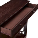 Nero / Espresso / Grigio / Bianco – Tavolo Consolle Geometrico con Cassetto e Ripiani