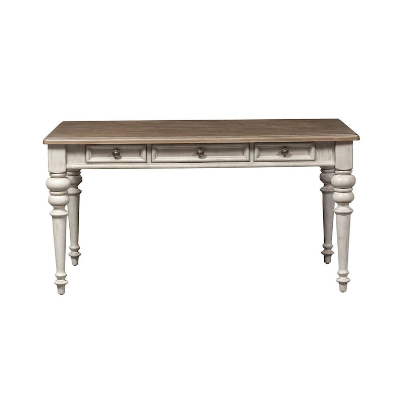 Scrivania in legno bianco antico, 1 posto