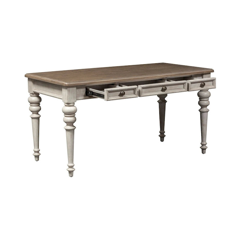 Scrivania in legno bianco antico, 1 posto
