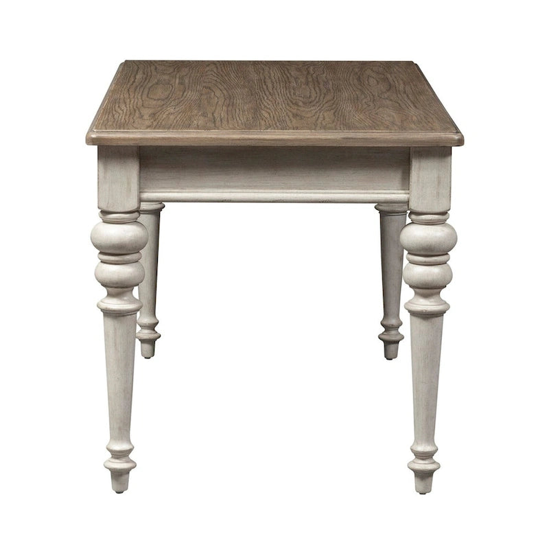 Scrivania in legno bianco antico, 1 posto