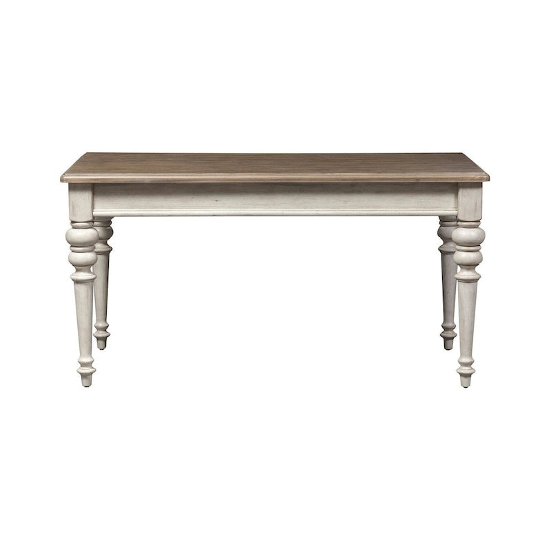 Scrivania in legno bianco antico, 1 posto