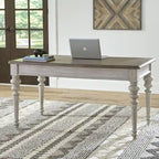 Scrivania in legno bianco antico, 1 posto