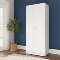 Armadietto alto contenitore bianco con ante, 2 ante, monoposto