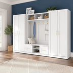 Armadietto alto contenitore bianco con ante, 2 ante, monoposto