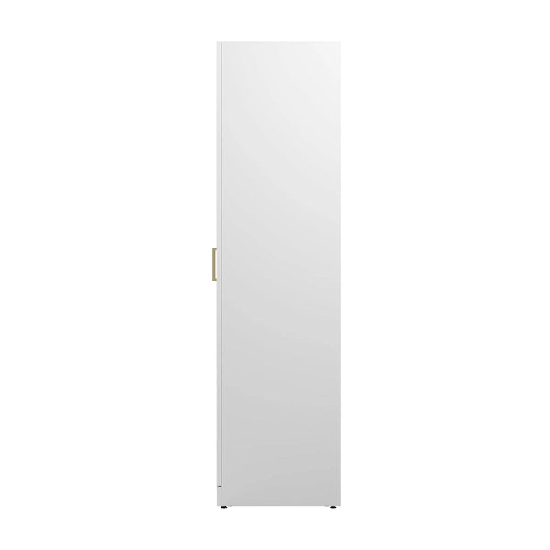 Armadietto alto contenitore bianco con ante, 2 ante, monoposto
