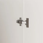 Armadio a 4 ante in legno bianco e grigio, stile per 2 persone
