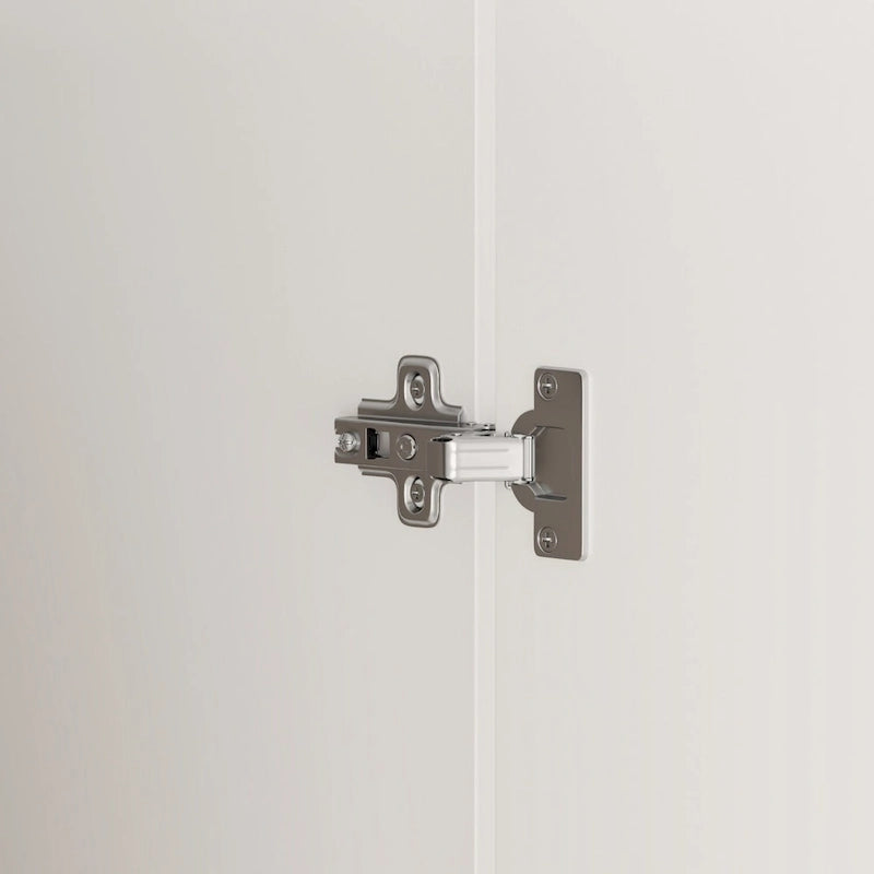 Armadio a 4 ante in legno bianco e grigio, stile per 2 persone