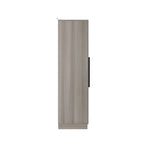 Armadio a 4 ante in legno bianco e grigio, stile per 2 persone
