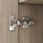 Armadio a 4 ante in legno bianco e grigio, stile per 2 persone