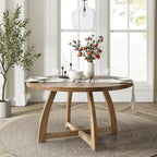 Bryan Mid-century Modern 54  Solid Wood Round Dining Table by HULALA HOME