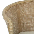 Poltrona in Rattan Bianco con Cuscino Bianco – 1 Posto