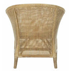 Poltrona in Rattan Bianco con Cuscino Bianco – 1 Posto
